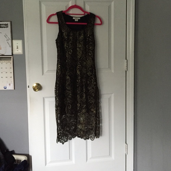 Gold and black Sans Souci dress