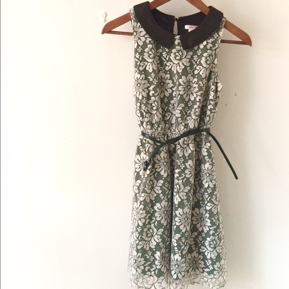 Xhilaration Peter Pan Collar Lace Party Dress