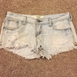 Abercrombie and Fitch Distressed Jean Shorts