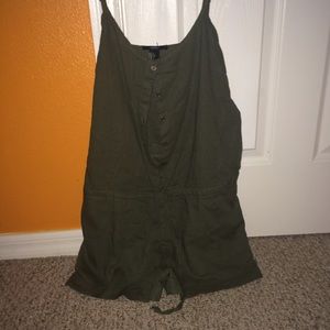 Army green romper