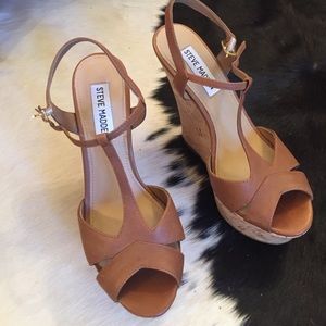 Steve Madden Cognac Wedges
