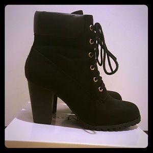 Heeled Combat Boots
