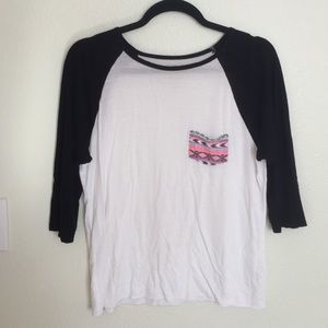 Tribal pocket baseball tee.