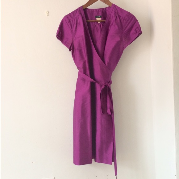 j.crew silk organza wrap dress