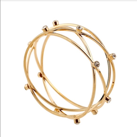 Faith & Sparkle Jewelry - $FIRM$ Gold Open Weave Bangle