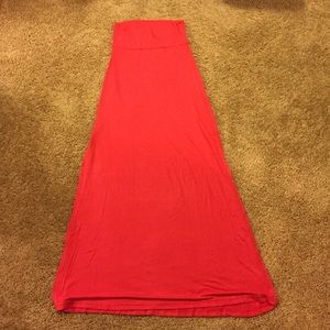 Charlotte Russe Pink Maxi Skirt