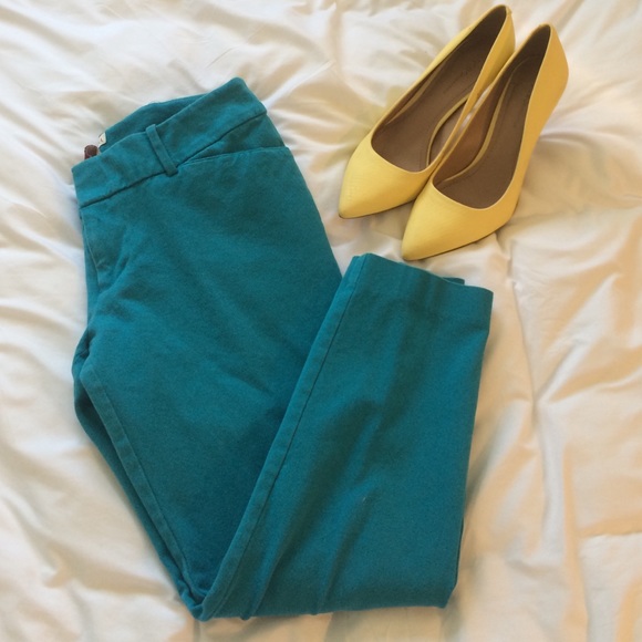 Teal ankle pants