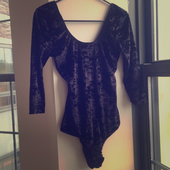 Dark Blue Smoove Velvet bodysuit, never worn.