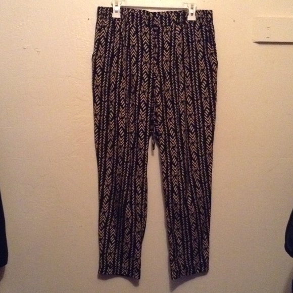 Black and Tan patterned loose pants from Macy's