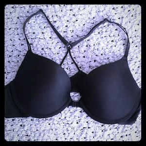 Black padded Racerback push-up bra - 38B