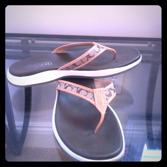 Authentic Coach flip flops