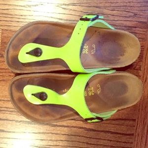 GREEN BIRKENSTOCK SANDALS