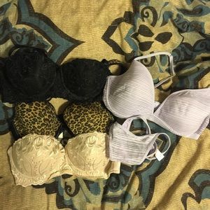 4 size 36C bras and 1 pair of matching Thongs