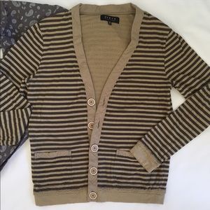 Mens striped cardigan