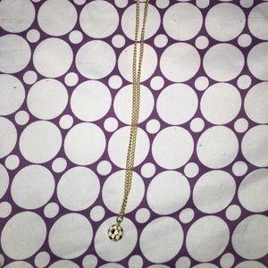 Gold soccer necklace