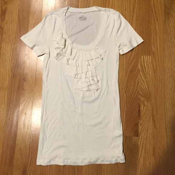 J Crew White Tee with Design