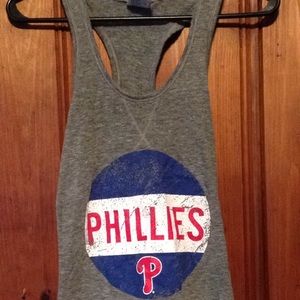 xs grey Phillies razor back tank