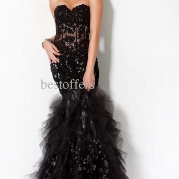 Jovani black mermaid gown