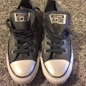 Silver converse sneakers