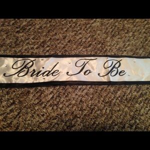 Bride to be sash