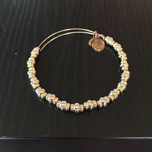 Gold Alex and Ani beaded bracelet