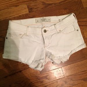 Abercrombie & Fitch white denim shorts