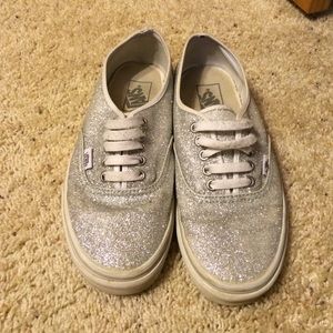 Silver Sparkly Vans