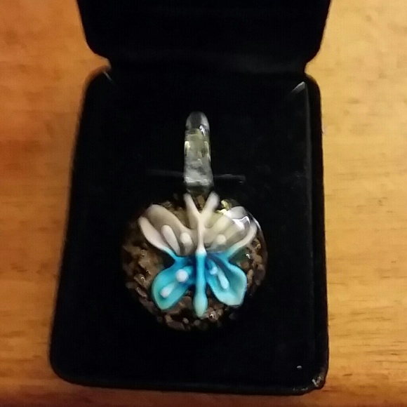 Glass charm for necklace
