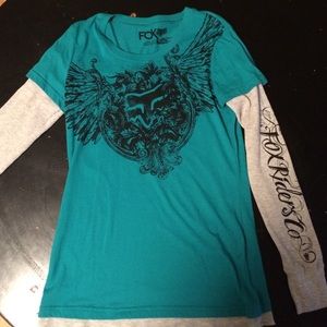 A fox riders company long sleeve t shirt.