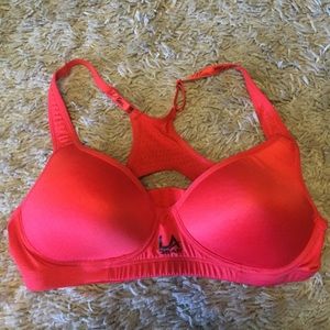 Red sports bra