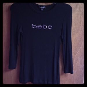 Black BEBE with rhinestones 💋