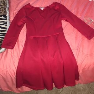 Deep red short dress
