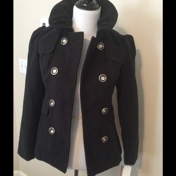 Macy's Jackets & Blazers - Macy's Black Coat-Hydraulic