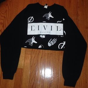 CIVIL brand crop hoodie