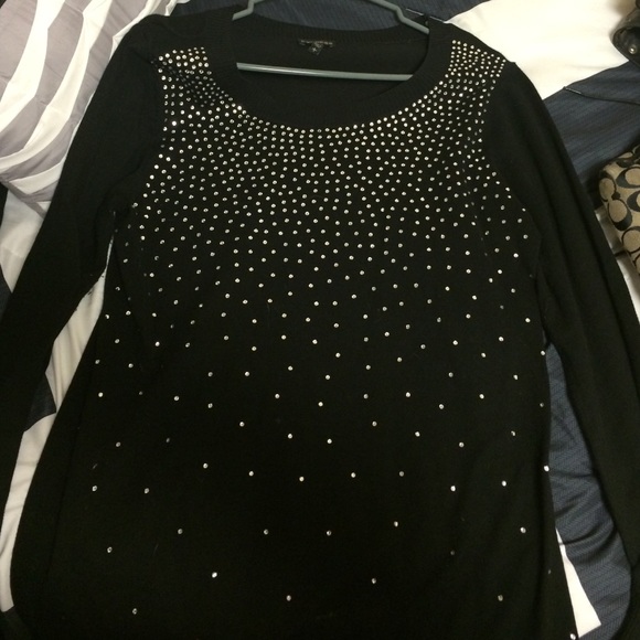 Express black embellished sweater