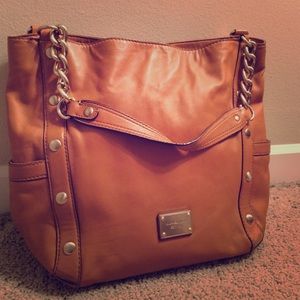 Soft Light Brown Leather tote bag