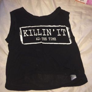 cropped killin it blouse.