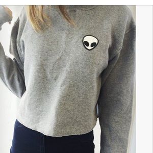 Brandy❤️Melville//Nancy alien cropped crewneck