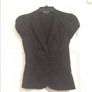 Black blazer with stone button-previously loved