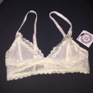 Paper Hearts Cream Bralette