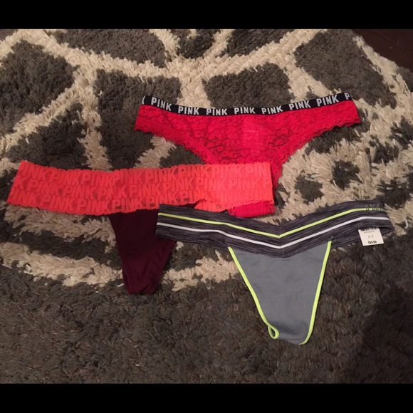 SMALL Victoria's Secret PINK NWT 3 pair panties
