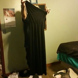 Black one shoulder dress