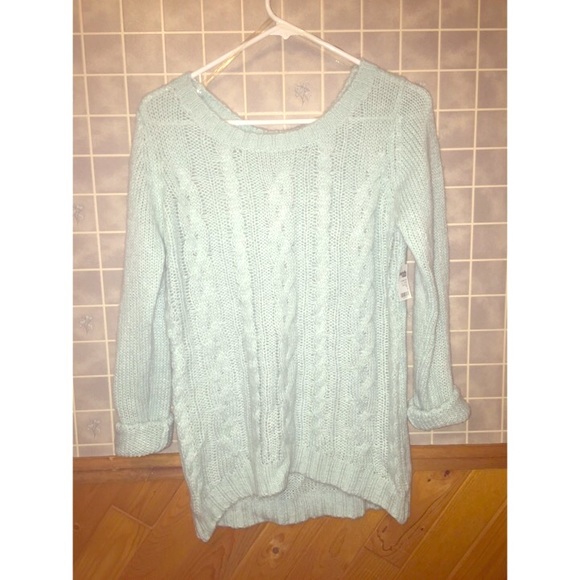 Cozy Blue Charlotte Russe Knit Sweater