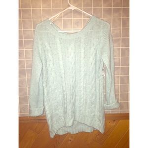 Cozy Blue Charlotte Russe Knit Sweater