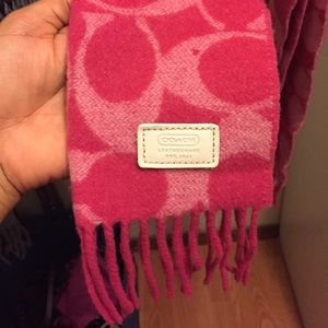Hot Pink Coach Scarf