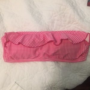 Pink Checkered Swimsuit Top