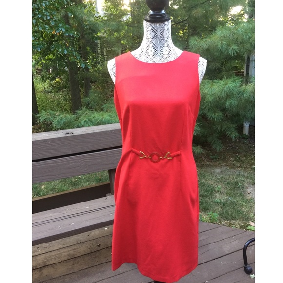 Red Sleeveless Vintage Dress