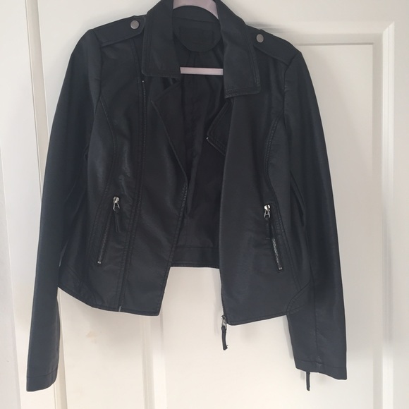 Black leather jacket