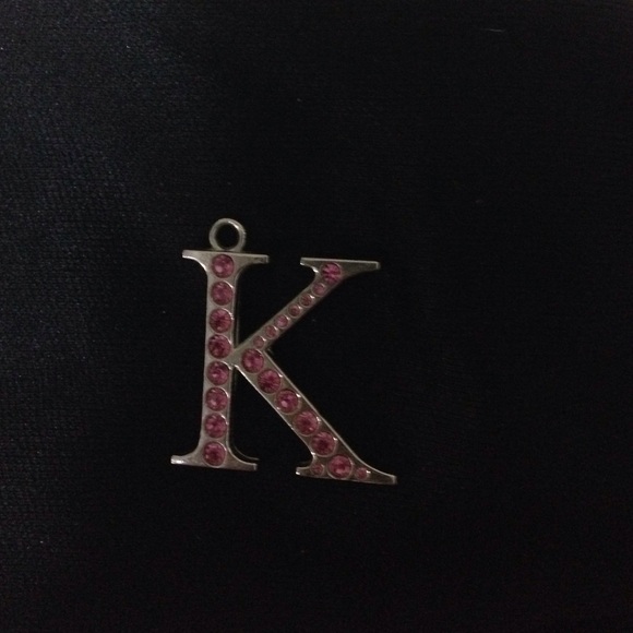 Pink K Rhinestone Pendant