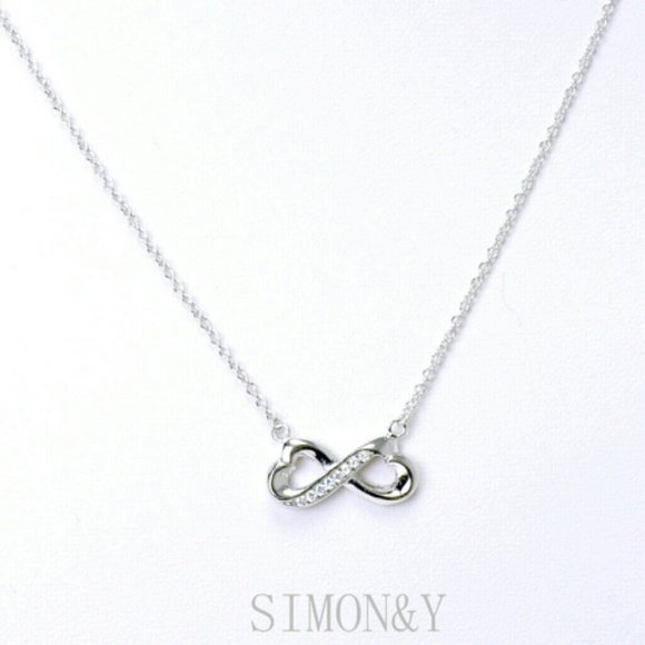 Sterling silver infinity heart necklace - Picture 1 of 2